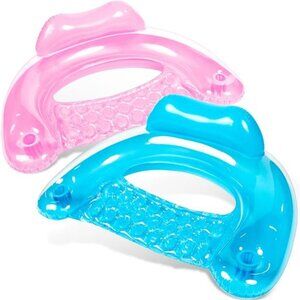 Inflatable Pool Floats Adult,2 Pack Pool Chairs with Cup Holders